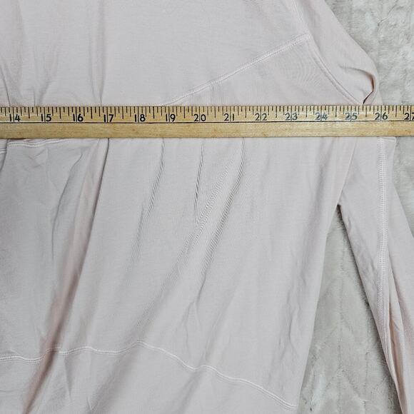 Lululemon Back In Action Shirt 8 Lightweight Pink Gym Athleisure Preppy Cotton - Picture 4 of 4